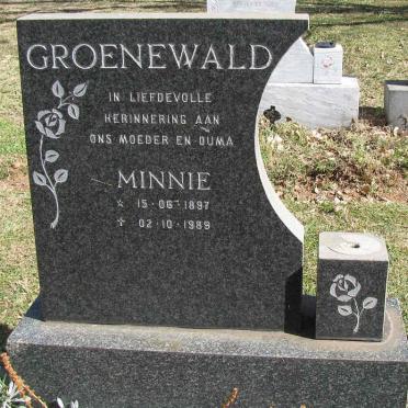 GROENEWALD Minnie 1897-1989