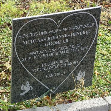 GROBLER Nicolaas Johannes Hendrik 1890-1970 &amp; Cornelia Carolina VAN DEN BERG 1892-1963