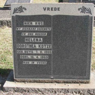 KOTZE Helena Dorothea 1909-1965