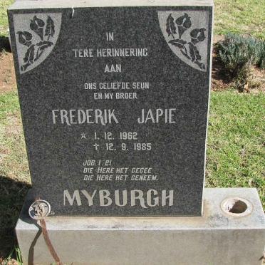 MYBURGH Frederik Japie 1962-1985