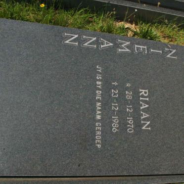 NIEMANN Riaan 1970 1986