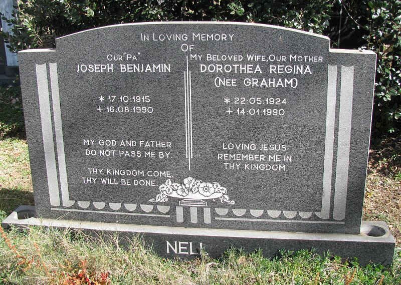 NELL Joseph Benjamin 1915-1990 &amp; Dorothea Regina GRAHAM 1924-1990