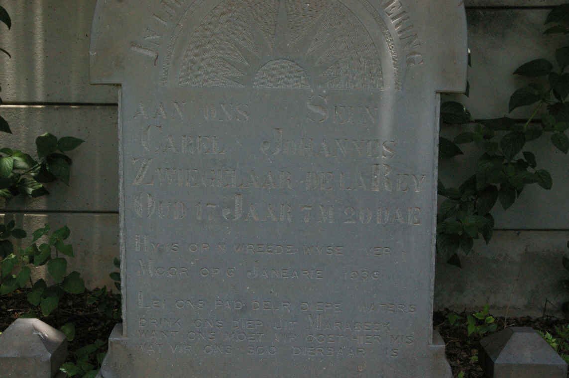 REY Carel Johannes Zwiegelaar, de le 1918-1935