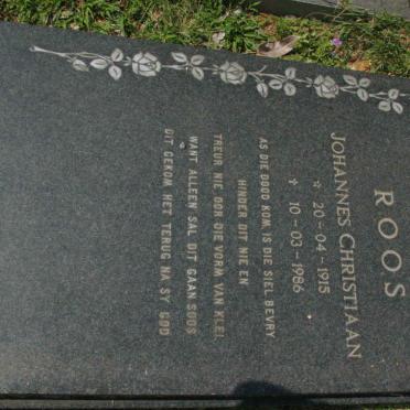 ROOS Johannes Christiaan 1915-1986