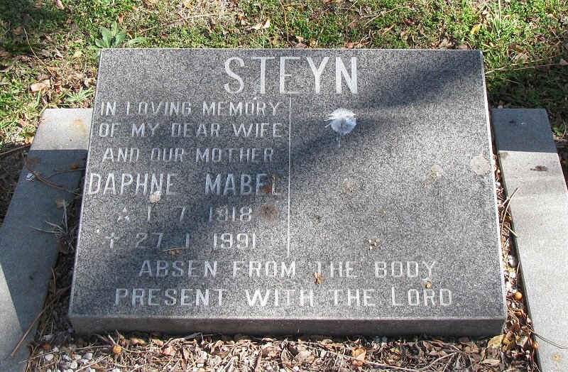 STEYN Daphne Mabel 1918-1991