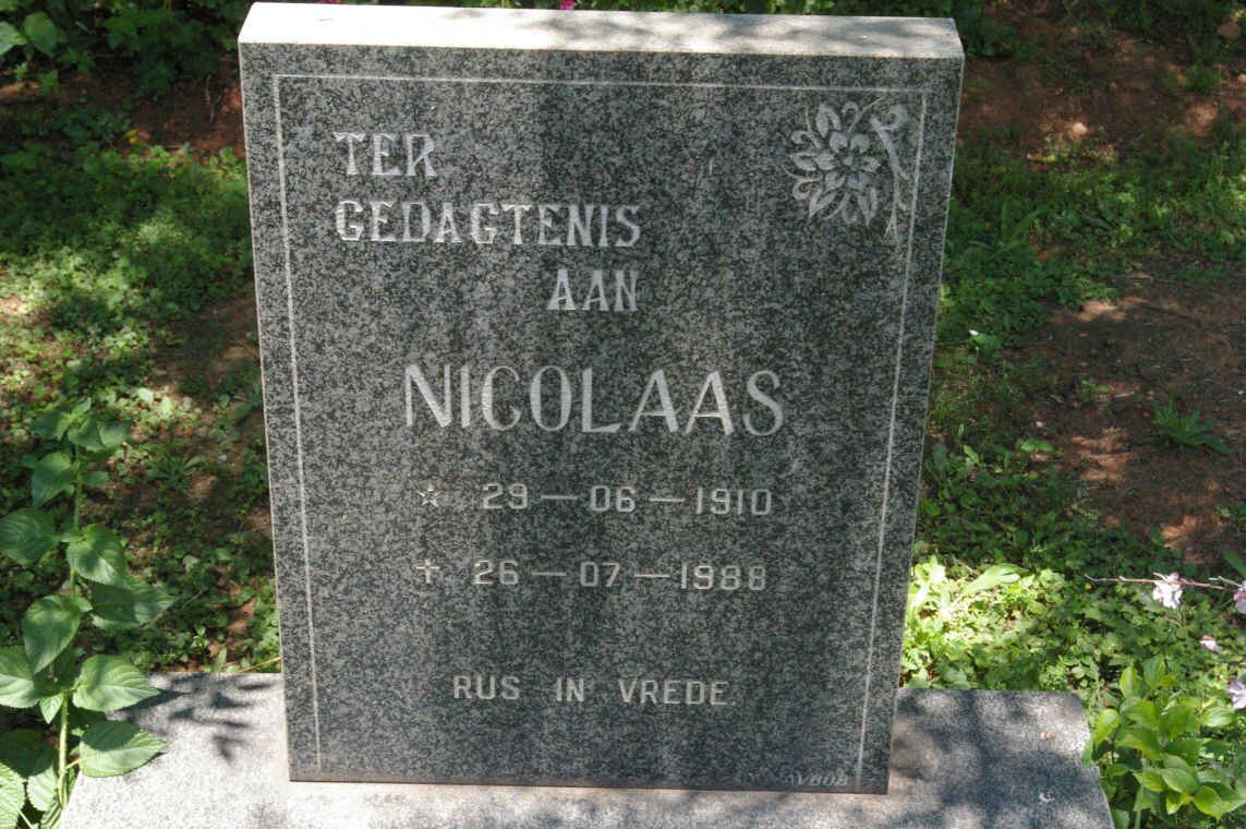 ? Nicolaas 1910-1988