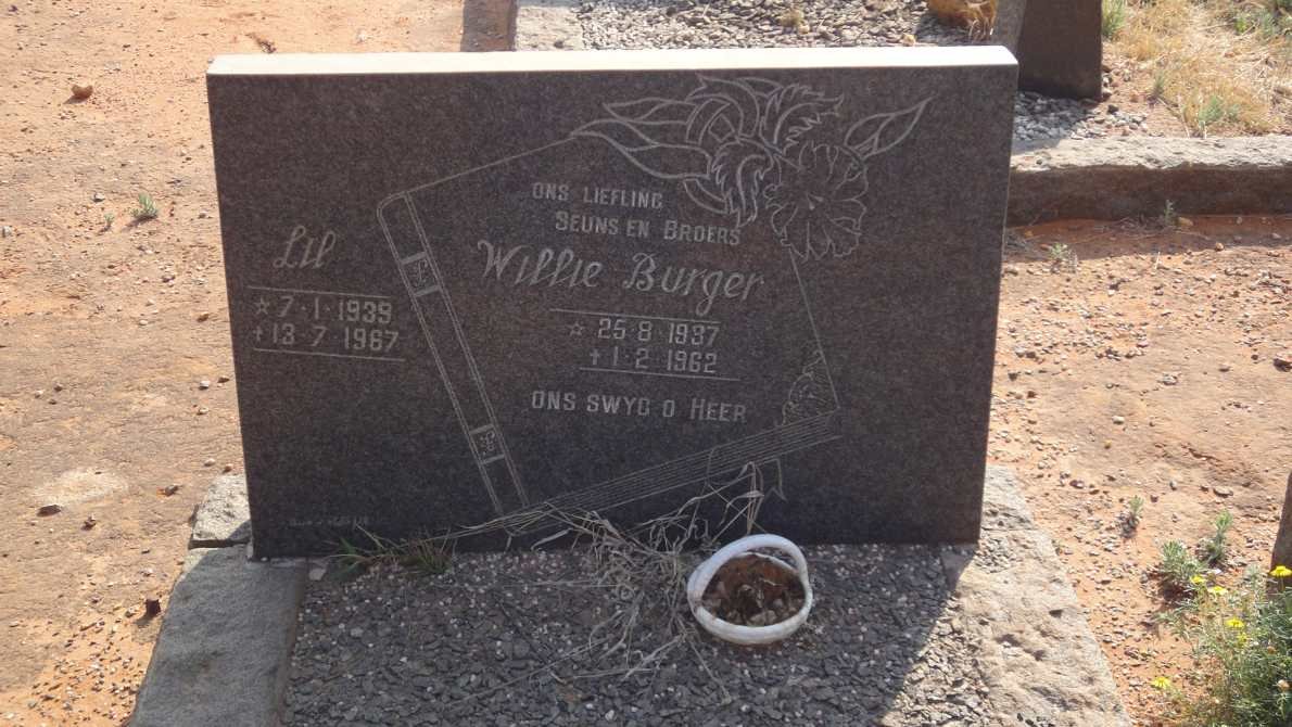 BURGER Willie 1937-1962 &amp; Lil 1939-1987
