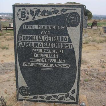BADENHORST Cornelia Getruida Carolina nee SWANEPOEL 1866-1936