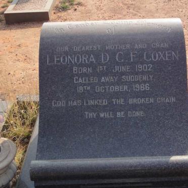 COXEN Leonora D.C.F. 1902-1986