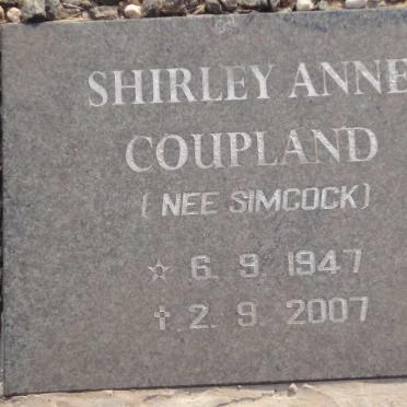 COUPLAND Shirley Anne nee SIMCOCK 1947-2007