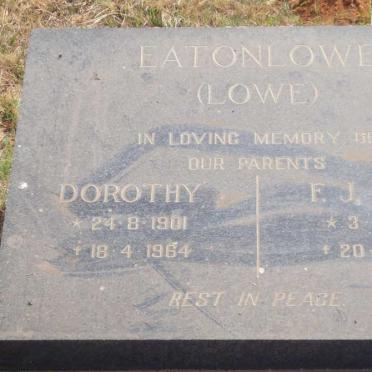 EATONLOWE F.J. 1900-1982 &amp; Dorothy 1901-1964
