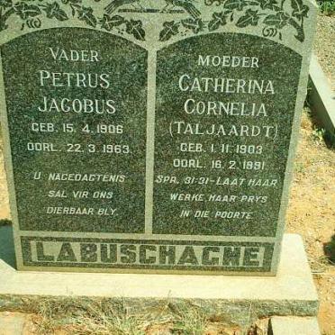 LABUSCHAGNE Petrus Jacobus 1906-1963 &amp;  Catherina Cornelia TALJAARDT 1903-1991
