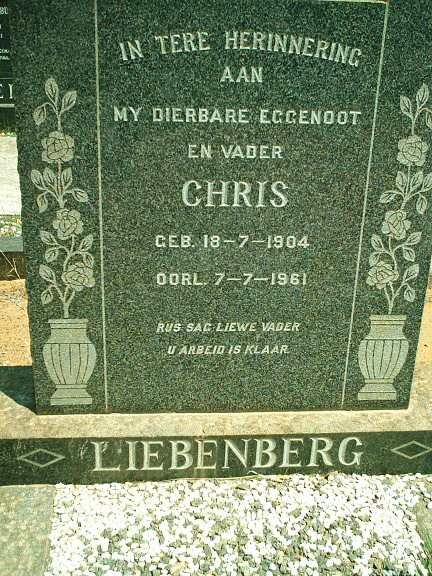 LIEBENBERG Chris 1904-1961