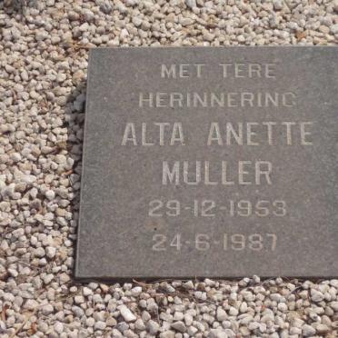 MULLER Alta Anette 1953-1987