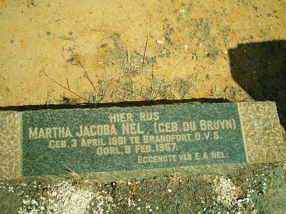 NEL Martha Jacoba nee DU BRUYN 1881-1957