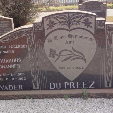 PREEZ Gerhardus Johannes, du 1900-1963 &amp; Miem 1908-1988