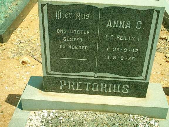 PRETORIUS Anna C nee O`REILLY 1942-1976