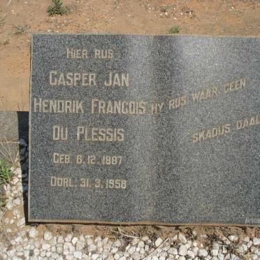 PLESSIS Casper Jan Hendrik Francois, du 1887-1958