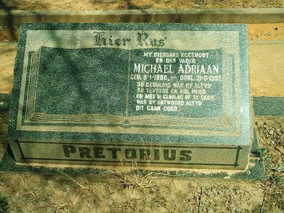 PRETORIUS Michael Adriaan 1886-1957