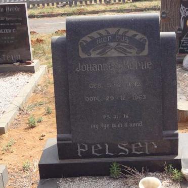 PELSER Johannes Bertie 1919-1963