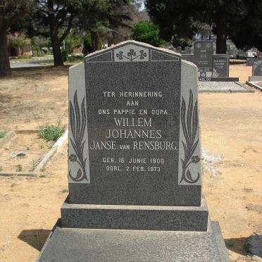RENSBURG Willem Johannes, Janse van 1900-1973
