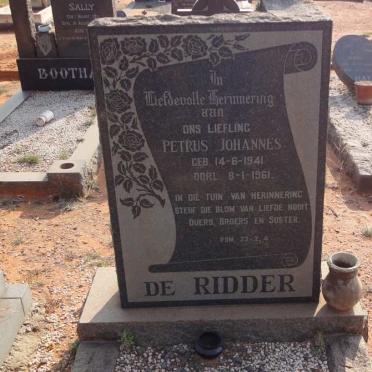 RIDDER Petrus Johannes, de 1941-1961