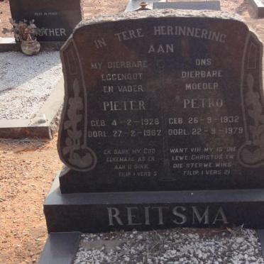 REITSMA Pieter 1928-1962 &amp; Petro 1932-1979