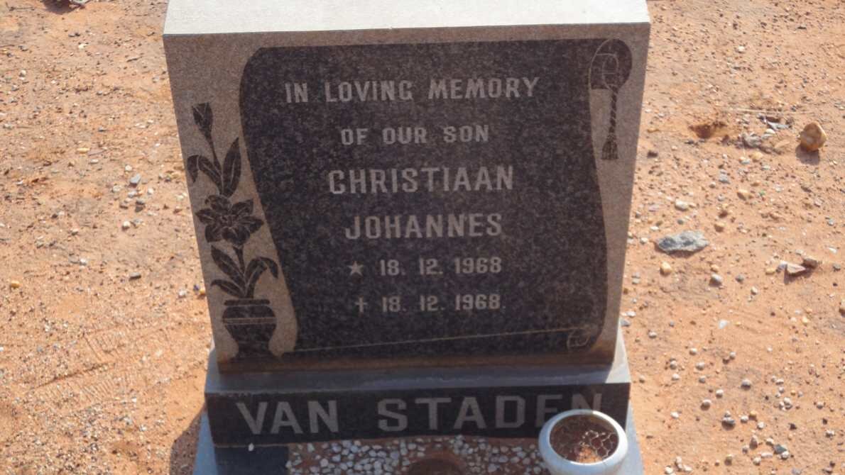 STADEN Christiaan Johannes, van 1968-1968