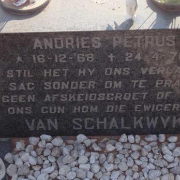 SCHALKWYK Andries Petrus, van 1968-1970