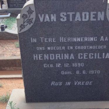 STADEN Hendrina Cecilia, van 1890-1970
