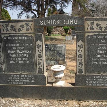 SCHICKERLING Russel Christian 1895-1969 &amp; Maria Magdalena FOUCHE 1894-1957