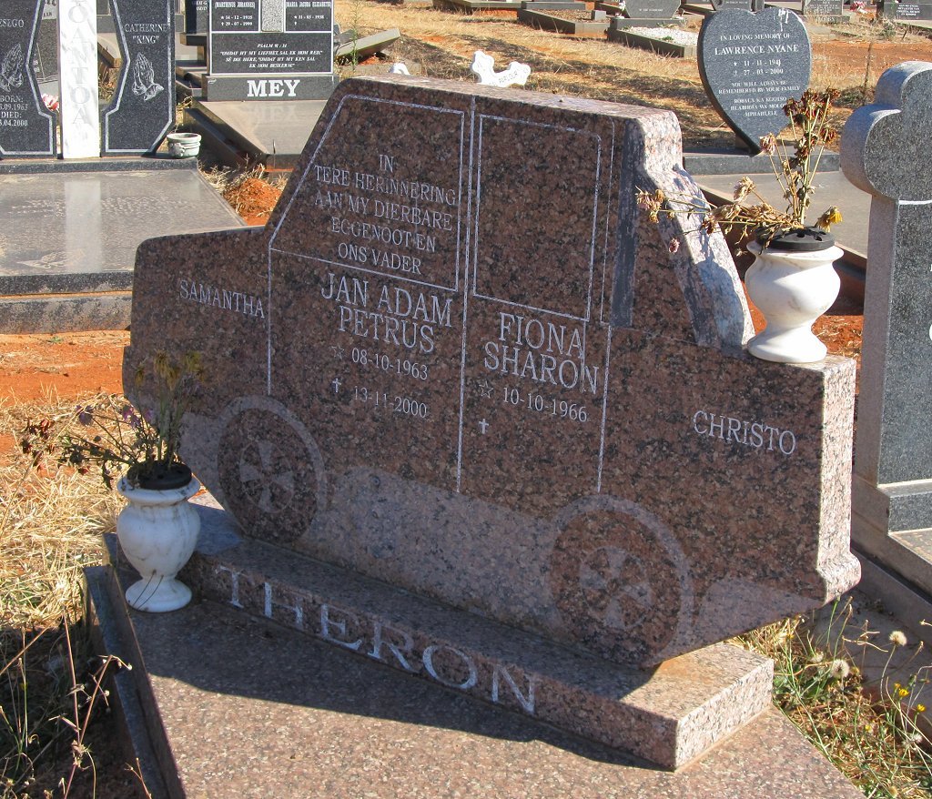 THERON Jan Adam Petrus 1963-2000 &amp; Fiona Sharon 1966-