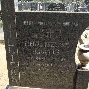 VILLIERS Pierre Abraham Jacques, de 1920-1971