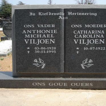 VILJOEN Anthonie Michael 1920-1995 &amp; Catharina Carolina 1922-