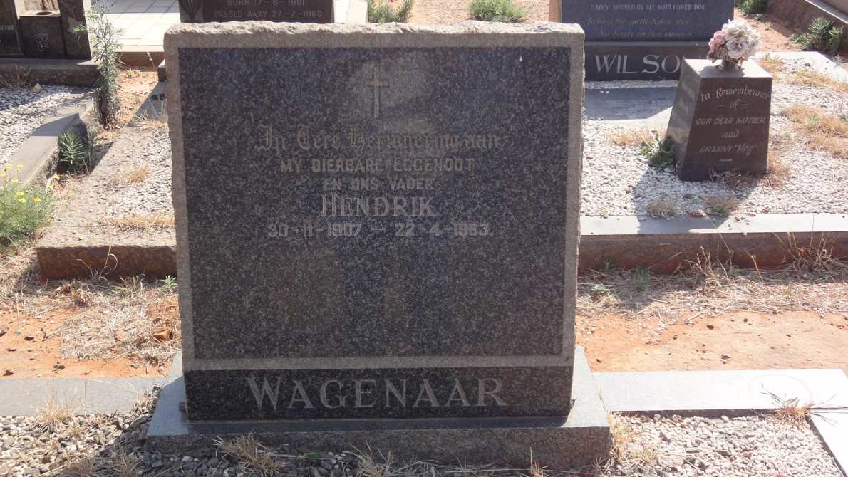 WAGENAAR Hendrik 1907-1963