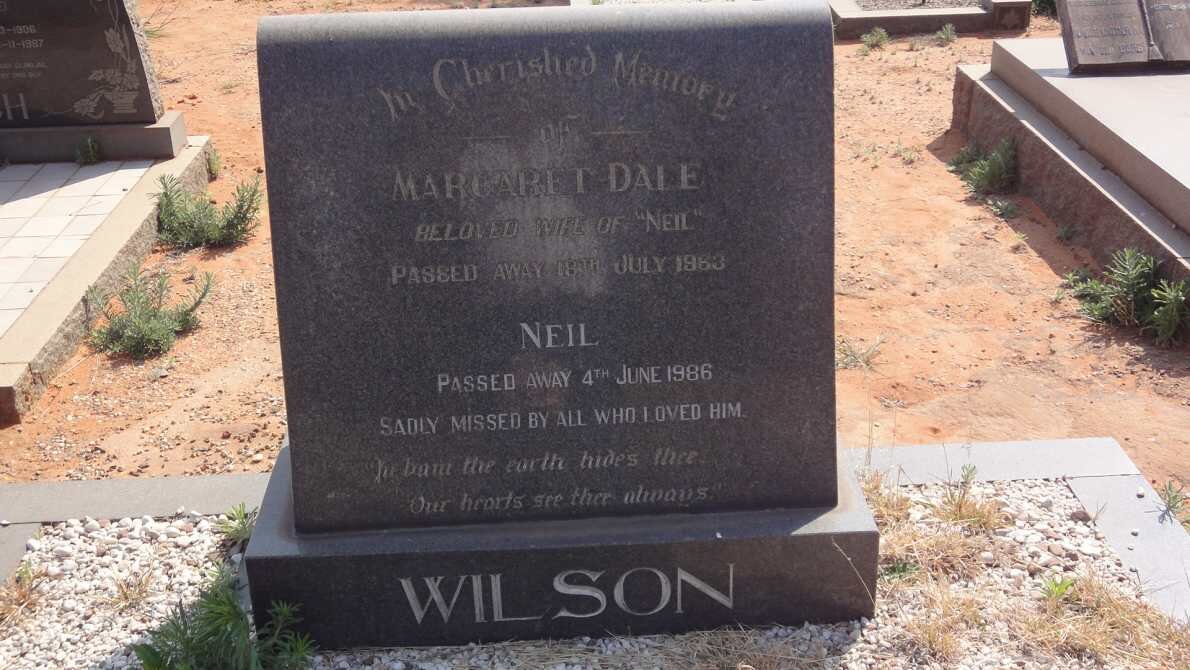 WILSON Neil -1986 &amp; Margaret Dale -1963