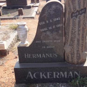 ACKERMAN Hermanus 1945-1962