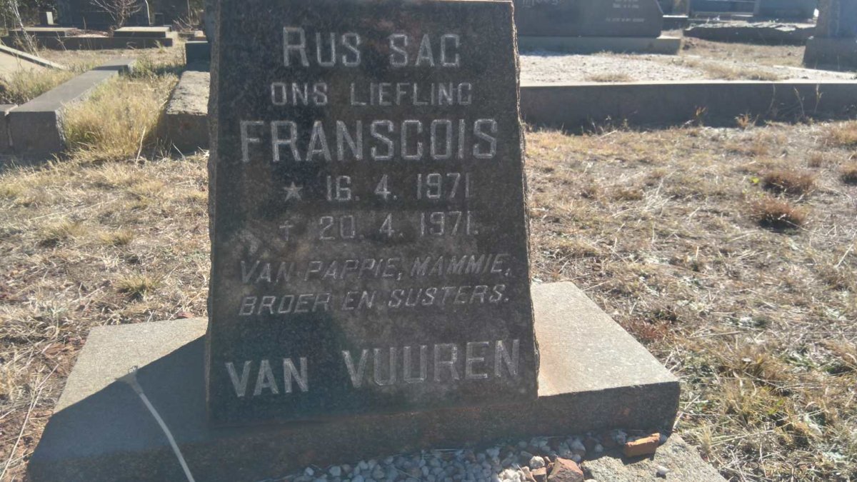 VUUREN Franscois, van 1971-1971