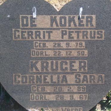 KOKER Gerrit Petrus, de 1879-1950 &amp; Cornelia Sara KRUGER 1889-1967