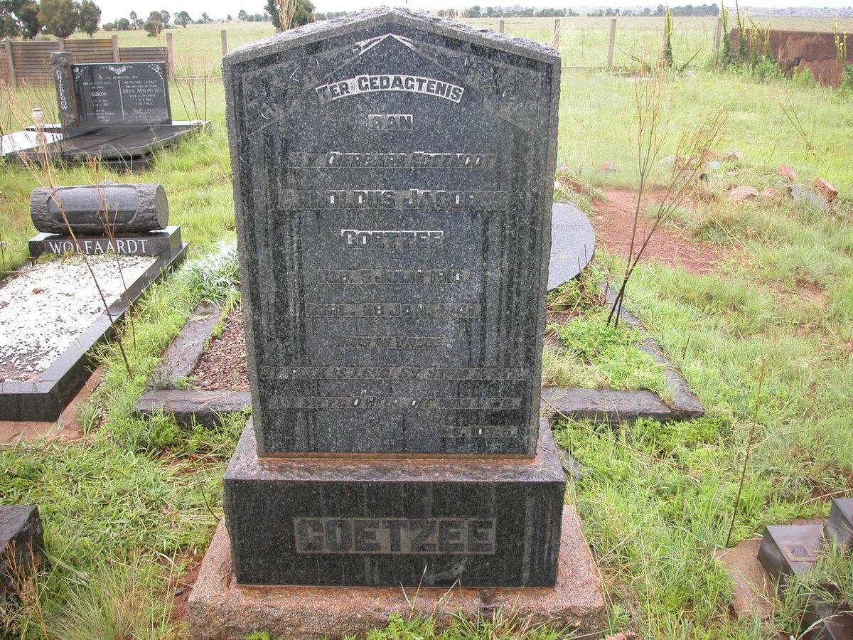 COETZEE Arnoldus Jacobus 1910-1941