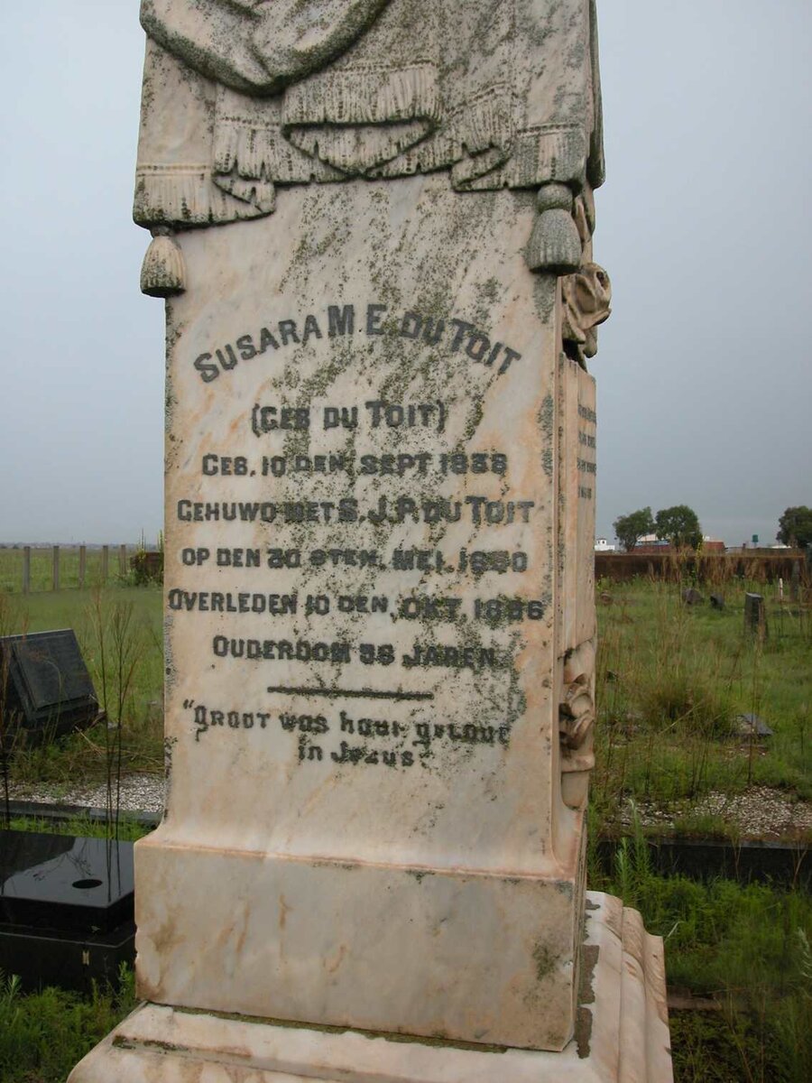 TOIT Susara Maria Elizabeth, du nee DU TOIT 1838-1896