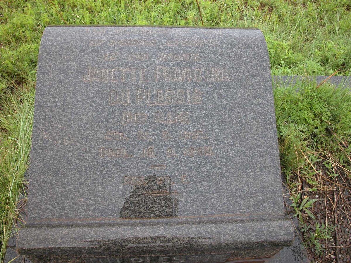 PLESSIS Janetta Francina, du nee ELLIS -1953