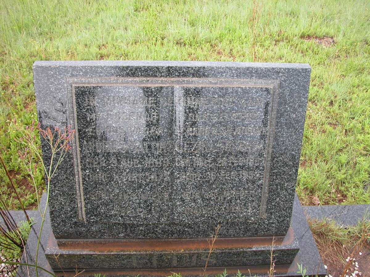 ELLIS Andries Matthys 1889-1972 &amp; Gezina Susanna HOLL 18?2-1952