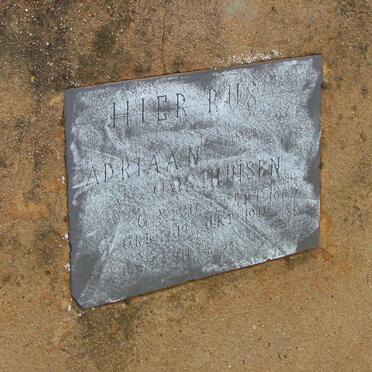 OOSTHUISEN Adriaan 18?8-1919