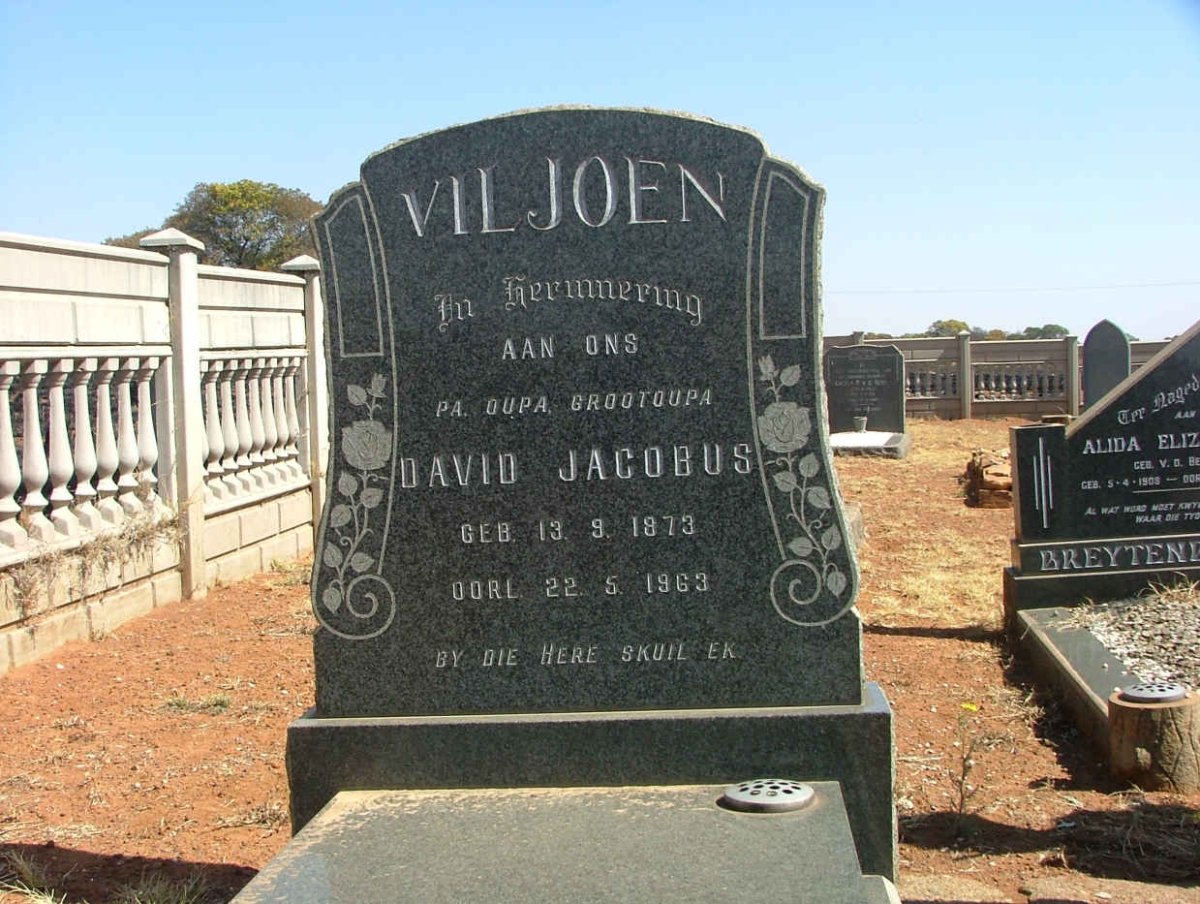 VILJOEN David Jacobus 1873-1963