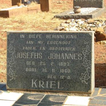KRIEL Josefos Johannes 1897-1960