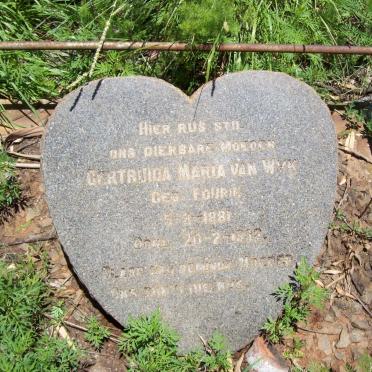 WYK Gertruida Maria, van nee FOURIE 1881-1938