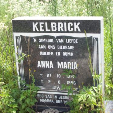 KELBRICK Anna Maria 1921-19?6