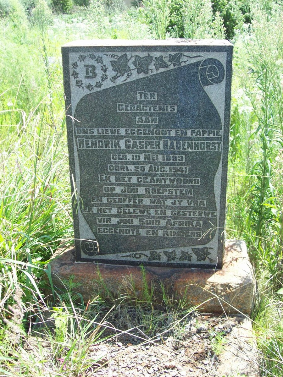 BADENHORST Hendrik Casper 1893-1941