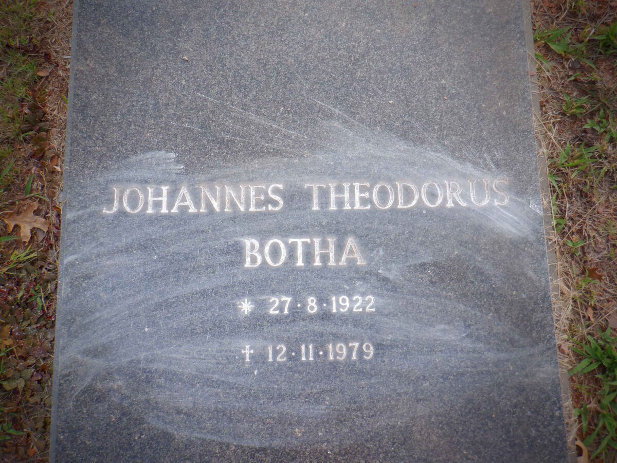 BOTHA Johannes Theodorus 1922-1979